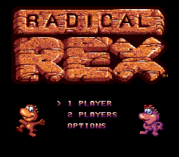 Radical Rex (Europe) Title Screen